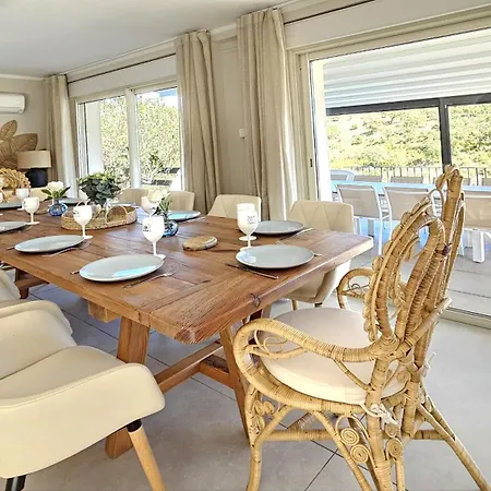 La Bohem'azur Golfe St Tropez 170m2 5 Piscine Magnifique Vue Degagee Deco Boheme Chic Villa *