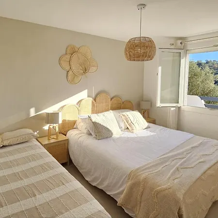 La Bohem'azur Golfe St Tropez 170m2 5 Piscine Magnifique Vue Degagee Deco Boheme Chic Villa Sainte-Maxime