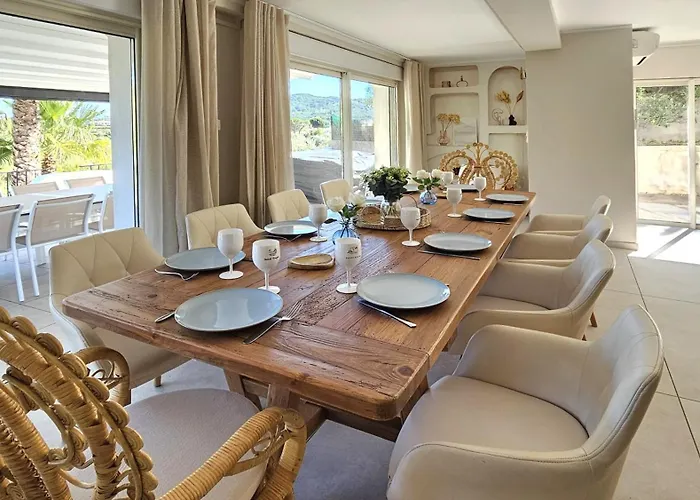 La Bohem'azur Golfe St Tropez 170m2 5 Piscine Magnifique Vue Degagee Deco Boheme Chic Sainte-Maxime